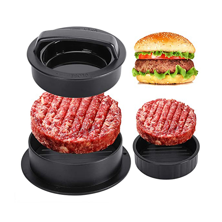 3 i 1 fylt Burger Press Patty Maker Form