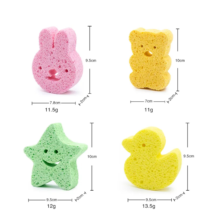 Babybad Vask svamp Toddler Foam Scrubber Bath -håndkle