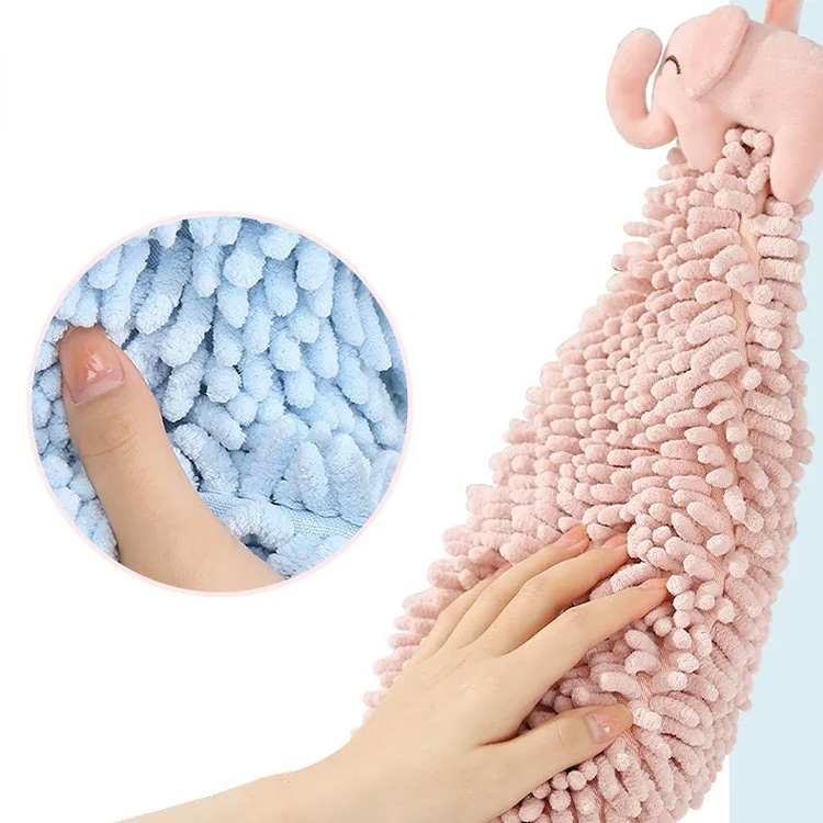 Tegneserie bad kjøkken fille chenille fluffy håndkle