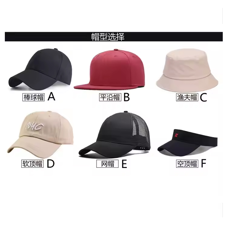 Tilpasset 5 panel og 6 panel Trucker Cap Baseball Cap Hat Logo