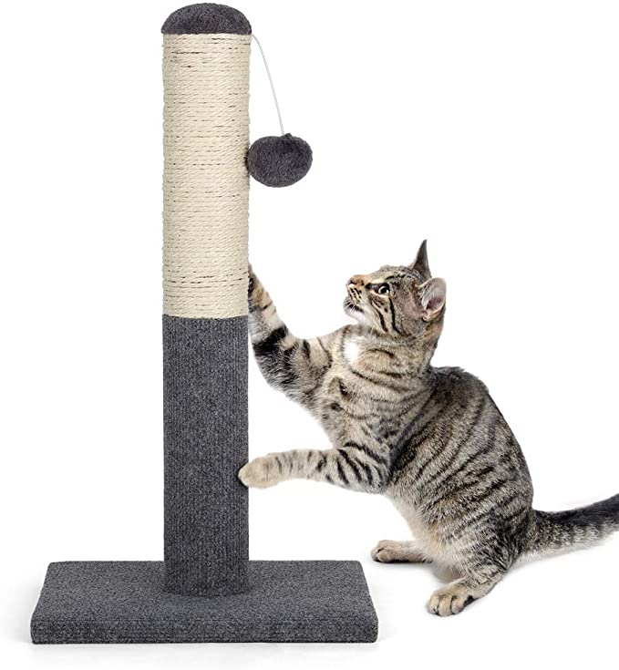 Slitesterk Sisal Kitty Cat Scratching Post med hengende ball