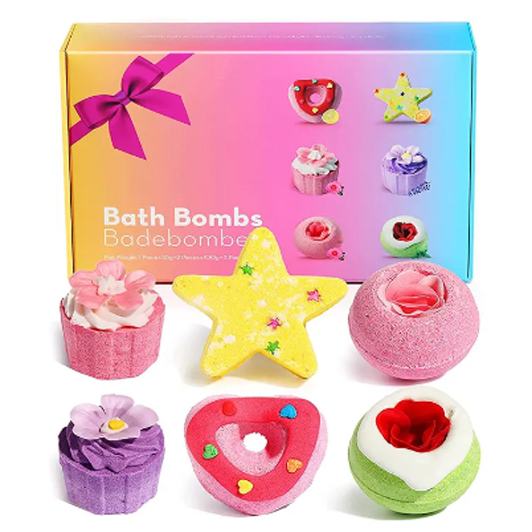 Familiehotell bad Fargerik cupcake søt fizzy badebombe