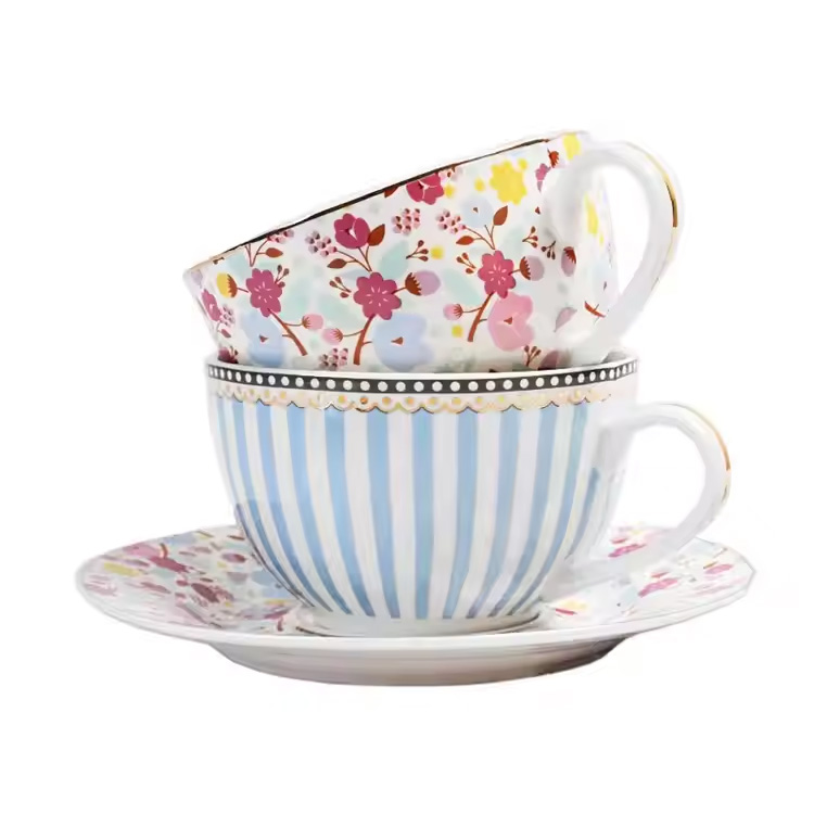 Blomststil Tilpasset bein Kina keramisk kaffekopp