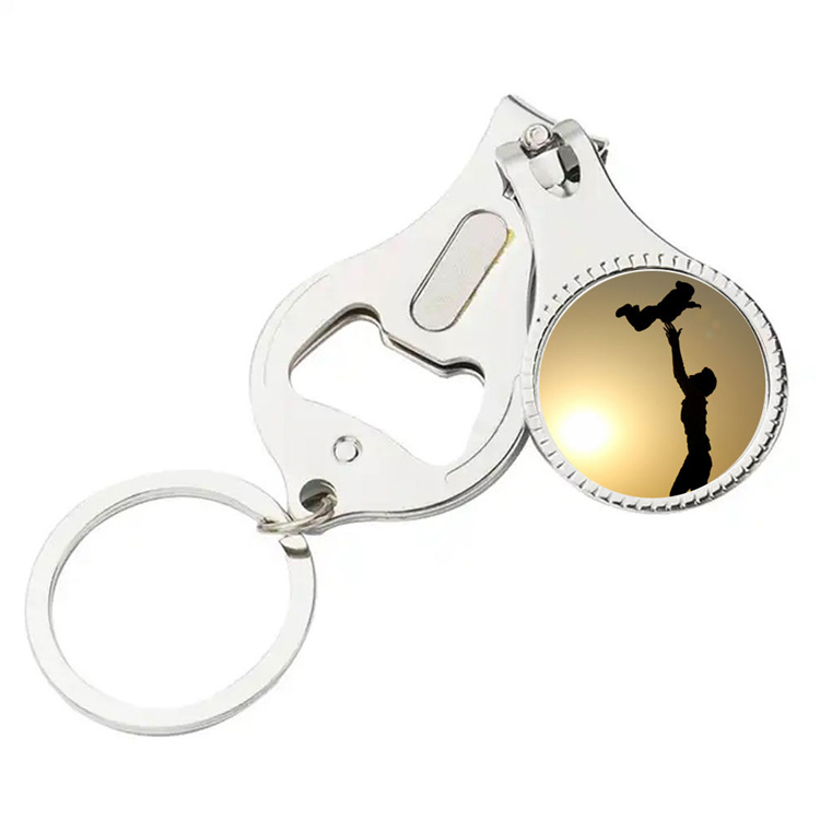 Sammenleggbar håndtååpner nøkkelring neglesakser neglekuttere