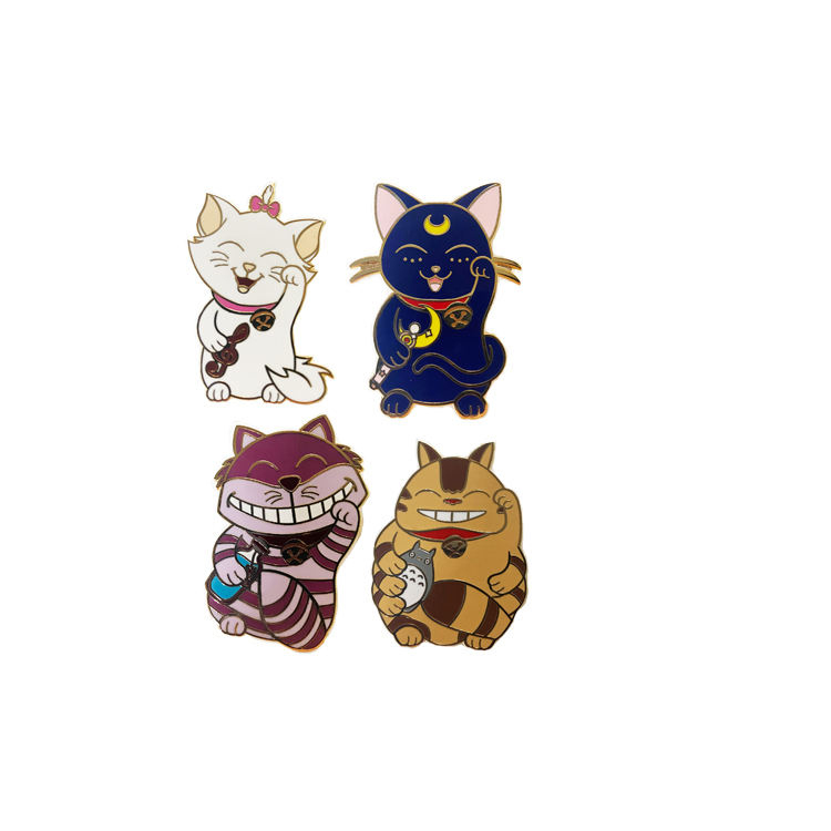 Gave gullbelagt hard emalje tegneseriemagnet metall jakkeslagsnål