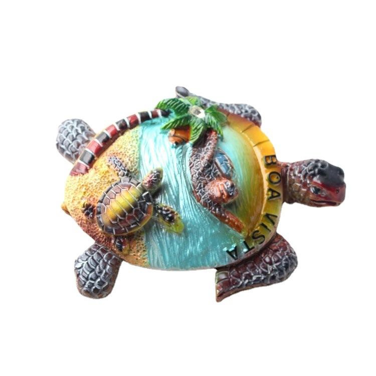 Home Decor Resin Håndmalte 3D Turtle kjøleskapsmagneter