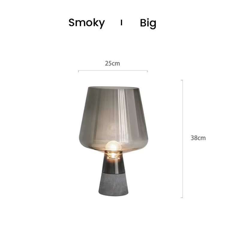 Varmselgende Cement Industrial Smoky Mushroom Bordlampe