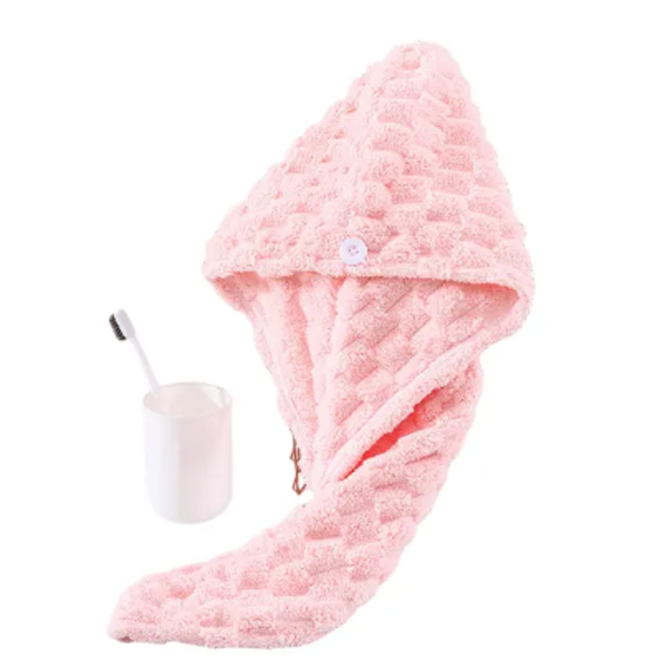 Hot Selling Manufacturing Microfiber Shower Hair-Drying Cap