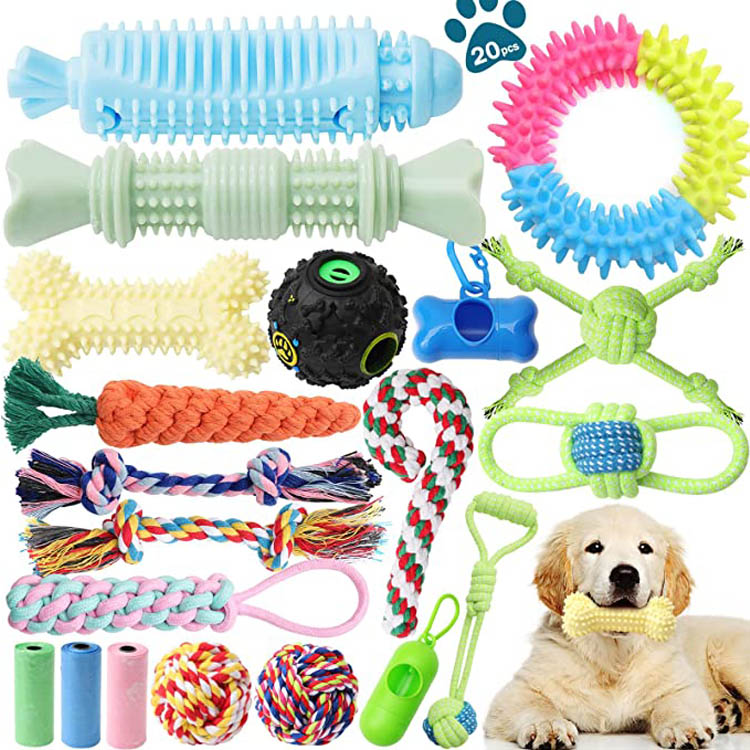 Interaktivt kjæledyrvalp teething Dog Chew Toys Set