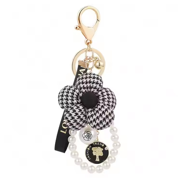 Lady's Cute Flower Fashion Dukels Key Chain Car Key Ring