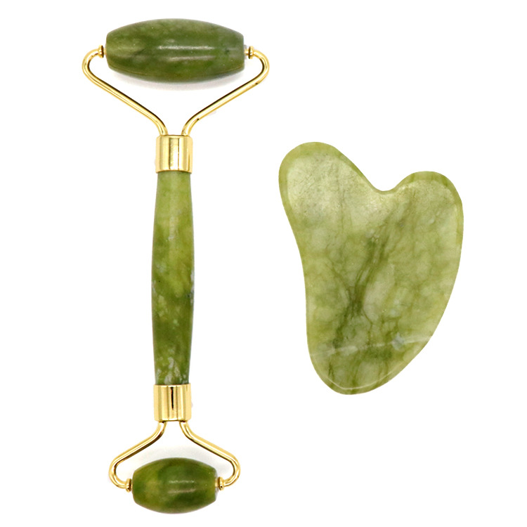 Massasje Jade Roller Gua Sha Set for Face