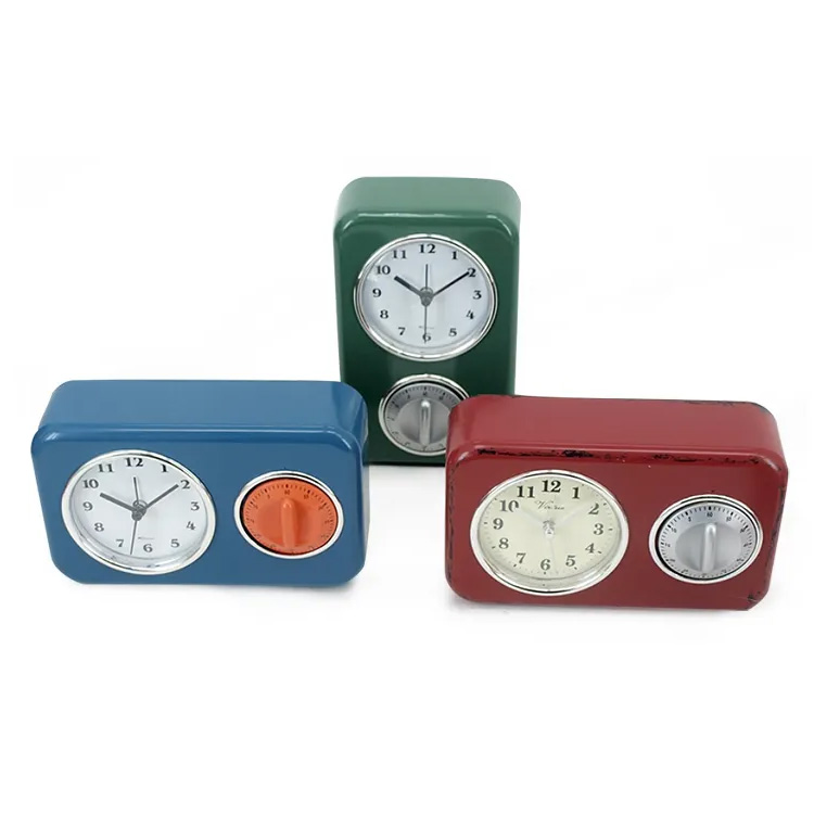 Kan tid unik design vintage bord timer klokke