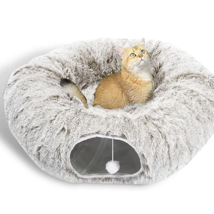 Multi Functional Tunnel with Bed Wintertime Tube Cat Tunnel