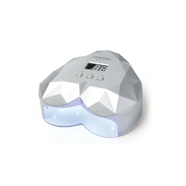 Ny smart hvit og sølv hjerteform lys UV LED neglelampe