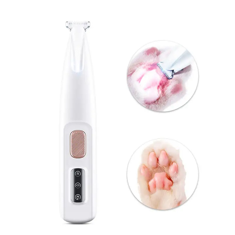 Ny vanntett kjæledyr LED lyshund Paws Hair Cat Hair Clipper