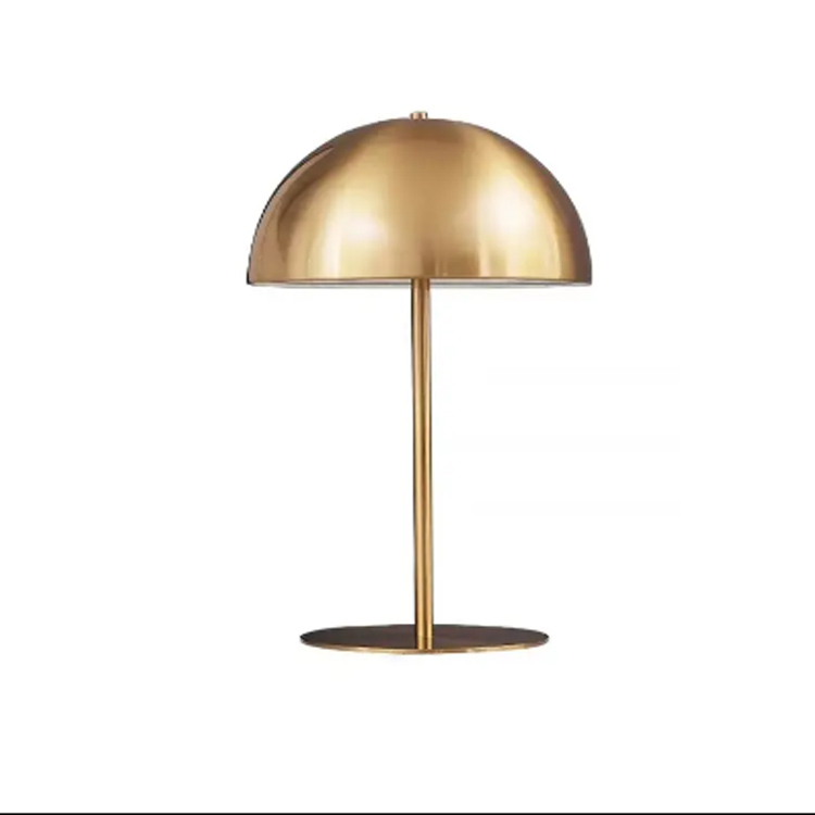 Nordic Pink Wrought Mushroom Halvsirkulær Art Skrivebordslampe