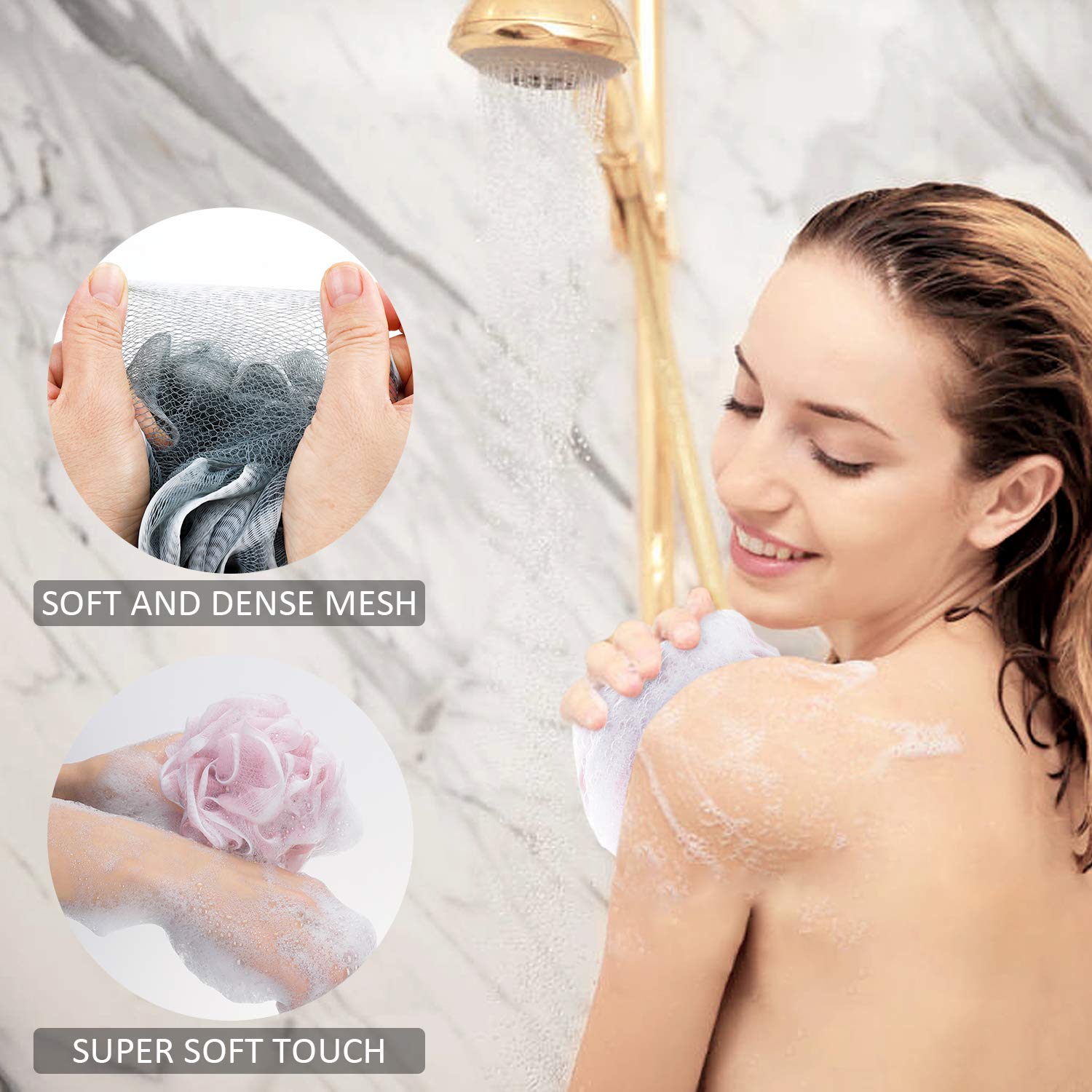 Perfect Mesh Body Scrubber Dusj Svamp Loofahs