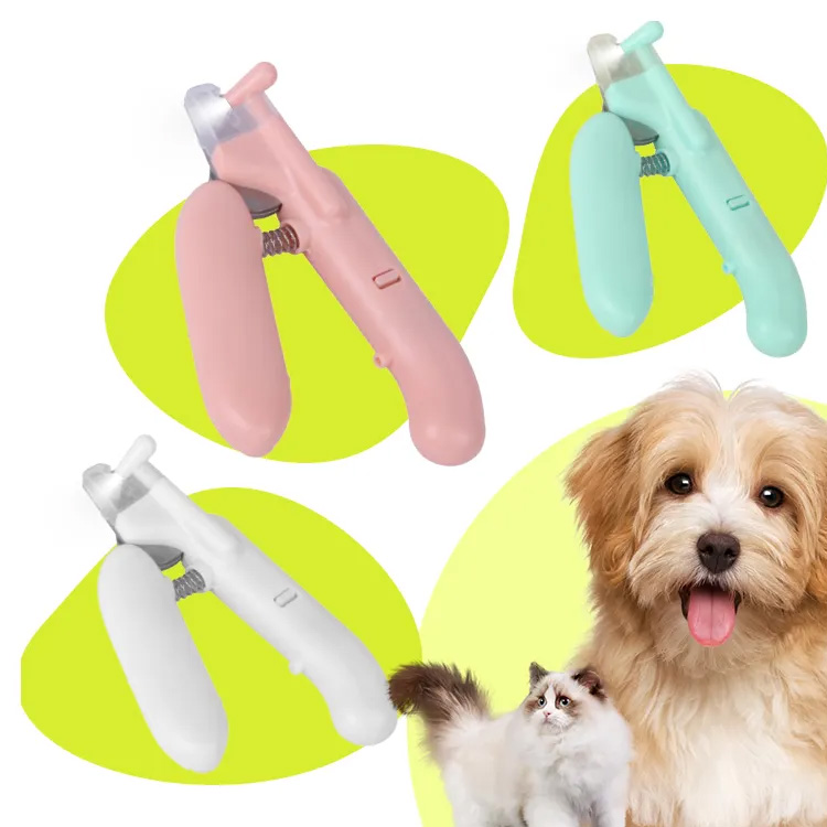Pet Nail Clippers med LED -lys Pet Claw Grooming saks