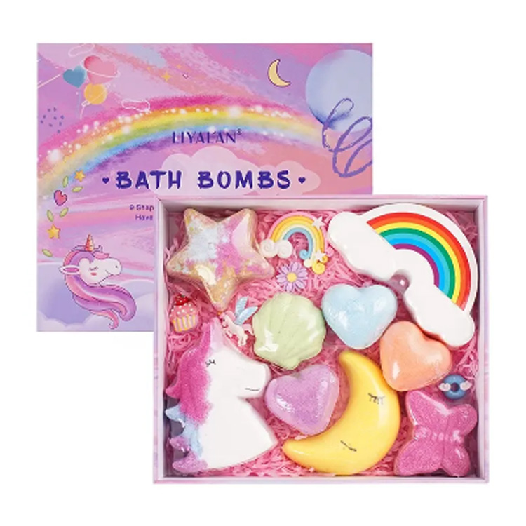 Privat etikett Luksus Vegan Rainbow Cloud Organic Bath Bomb