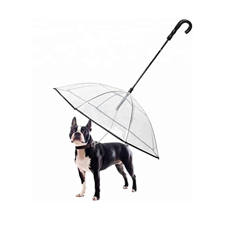 Puppy Raincoat Transparent Pet Dog Paraply with Leah Holder