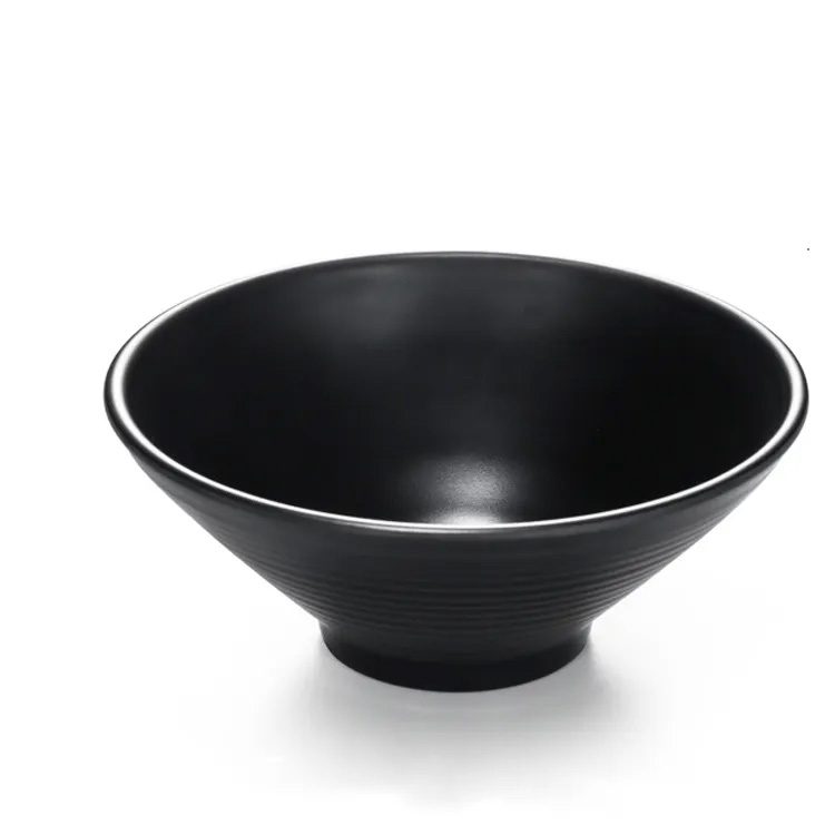 Restaurant A5 Matt Matte Black Melamine Ramen -skål av høy kvalitet