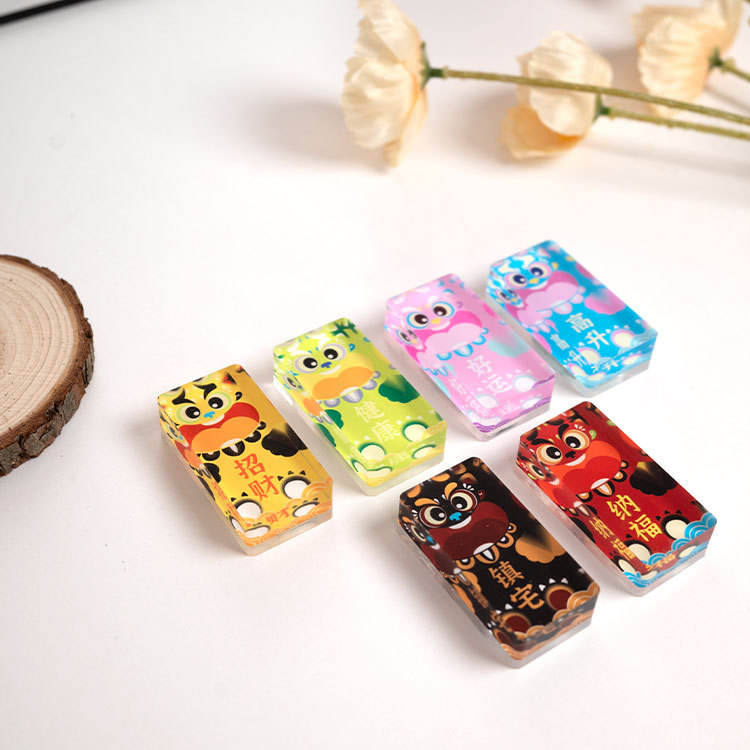 Myk magnet akryl murstein kjøleskapsmagnet klistremerke