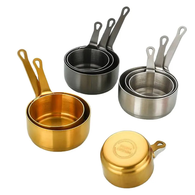 Rustfritt stål 304 Metall Dip Sauce Mini 3PCS Sauce Cup Bowl