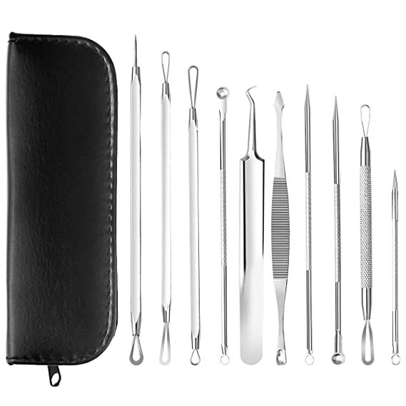 Rustfritt stål Pimple Popper Blackhead Remover Tool Kit