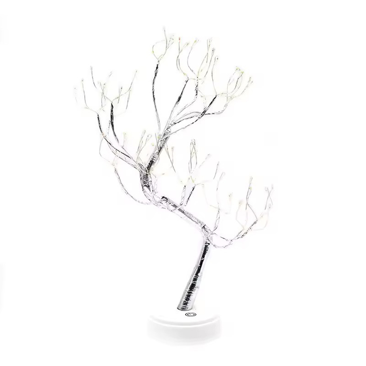 Usb Batteri Led Wire Pearl Innendørs Dekorativ Tree Bordlampe