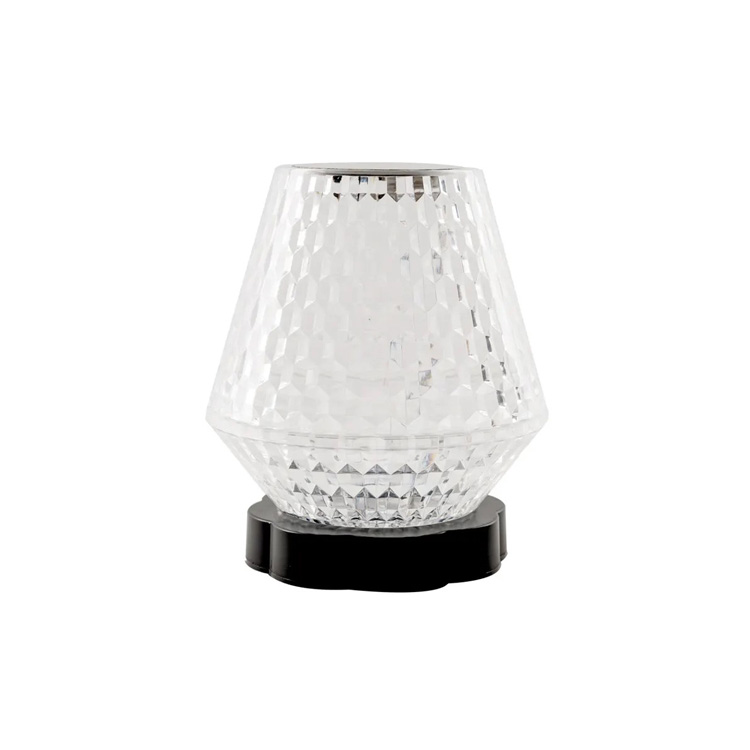 USB LED Vinglass Form Crystal Atmosphere Skrivebordslampe