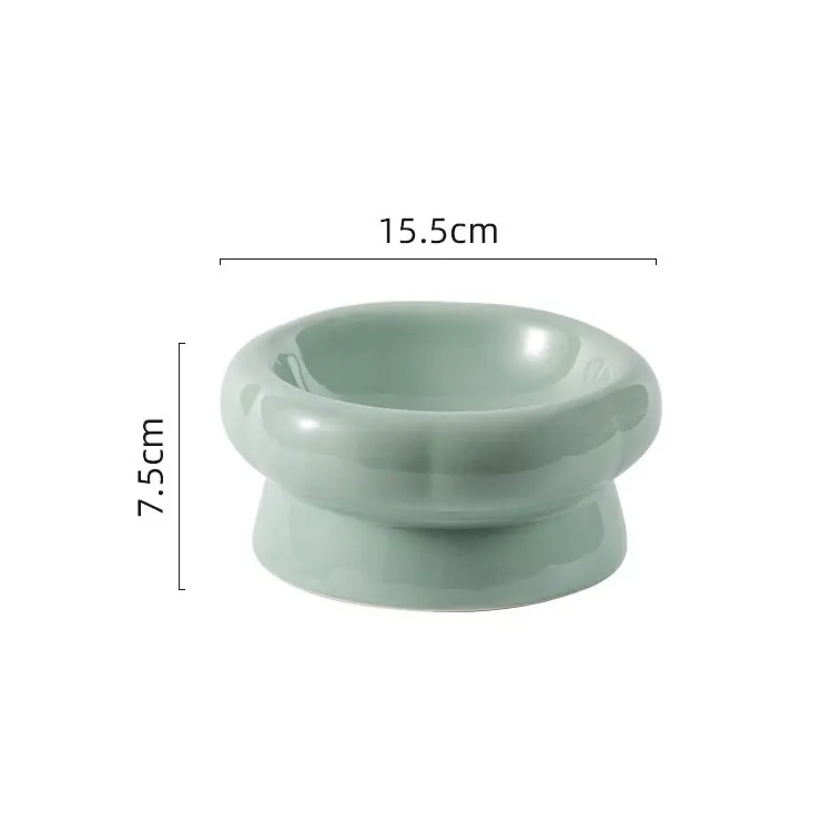 Engros keramisk kjæledyrskål Pet Neck Protect Bowl